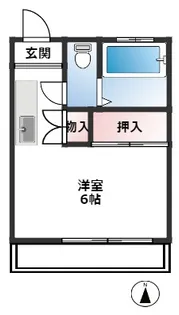 1Rの間取り画像