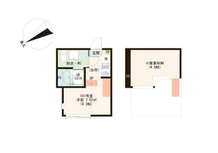東京都江戸川区篠崎町2【アパート】の間取り