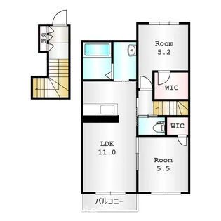 群馬県前橋市古市町【アパート】の間取り