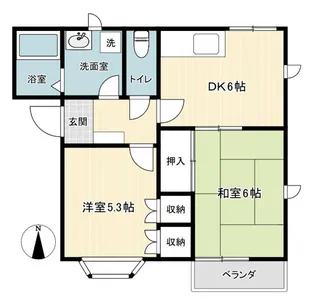 エクセレント花A【2階】の間取り