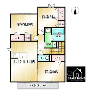 モンプリミエルラシオンII【2階】の間取り