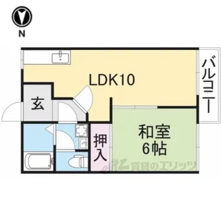生駒ビューハイツ【2階】の間取り