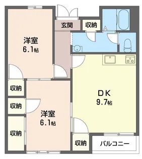 レジデンス日野A【1階】の間取り