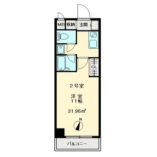 エムステージ白磁楼【8階】の間取り