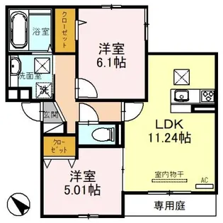 兵庫県高砂市荒井町中新町【アパート】の間取り