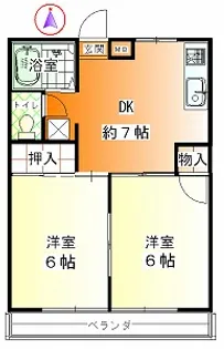 住吉サンハイツ【1階】の間取り
