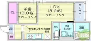 REGALEST薬師堂駅【1階】の間取り