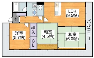 大阪府大阪市平野区瓜破西1【マンション】の間取り
