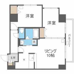 ラクラス円山公園【9階】の間取り