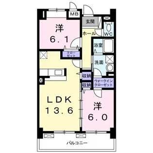 ロイヤルオオイワ【4階】の間取り