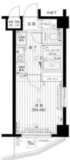 メインステージ南麻布【5階】の間取り