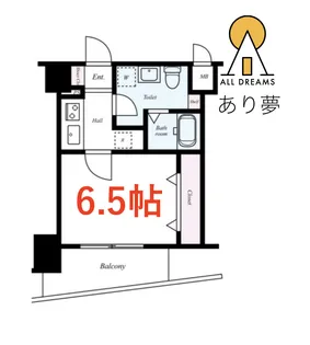 グリフィン横浜・ディアコート【8階】の間取り