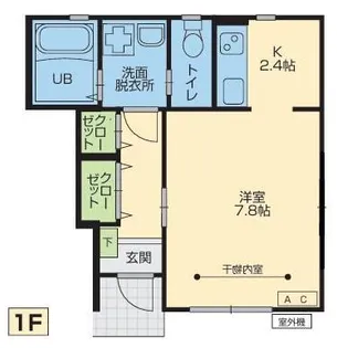 エル・アルビオG棟【1階】の間取り