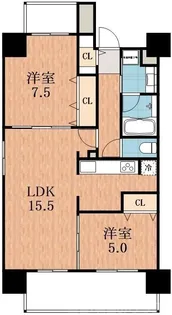 パンドノール住吉大社【7階】の間取り