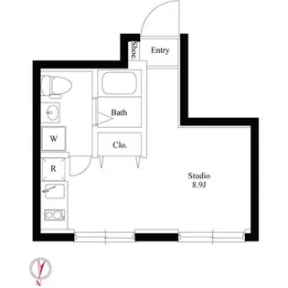グラウンデュークス西大島【1階】の間取り