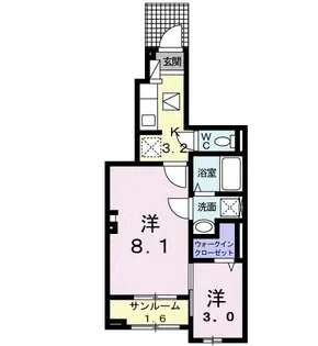 プラシード・K【1階】の間取り