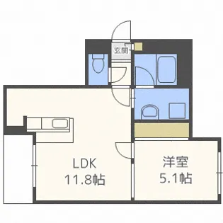 北海道札幌市北区北十六条西3【マンション】の間取り