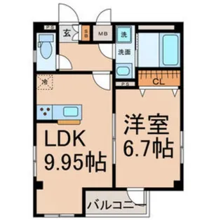 グランレーヴ千代田【4階】の間取り