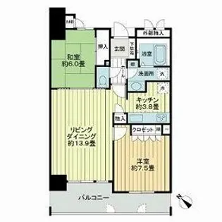 熊本県熊本市中央区新屋敷1【マンション】の間取り