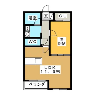ハートフル可児【3階】の間取り