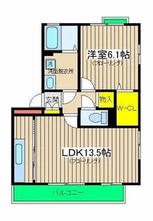 i スクエア wish(アイスクウェアウィッシュ)【2階】の間取り
