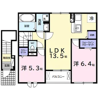 千葉県市原市古市場【アパート】の間取り