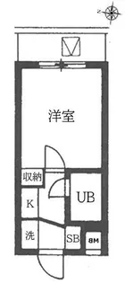 スカイコート新宿第3【4階】の間取り