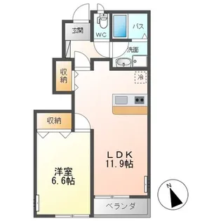 ウイングコート【1階】の間取り