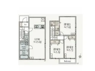 埼玉県越谷市七左町1【一戸建】の間取り