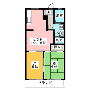 アーバンハイムサカイA【2階】の間取り