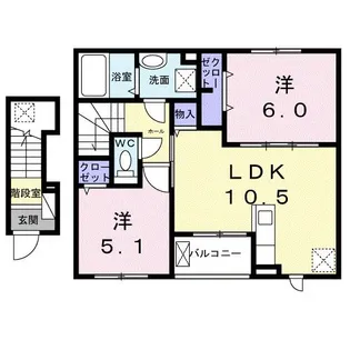クレスト コート【2階】の間取り