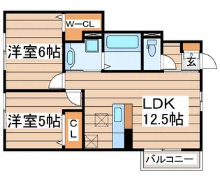 クローバーヒルズA【1階】の間取り