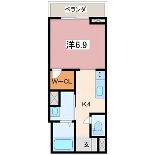 Villa CREST【3階】の間取り