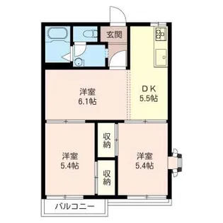神奈川県相模原市南区下溝【アパート】の間取り