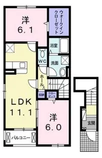 クラシオン【2階】の間取り