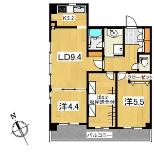 東京都港区三田5【マンション】の間取り