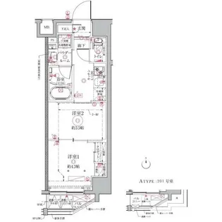 クレイシアIDZ祐天寺【8階】の間取り
