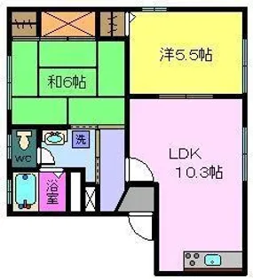グリーンヒル【1階】の間取り