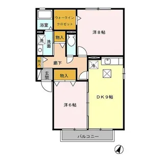 ベル・ヴィレッジ ABCDE【1階】の間取り