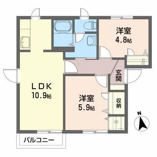 シャーメゾンSOWAーD【1階】の間取り