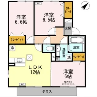 グレイス帯山【1階】の間取り
