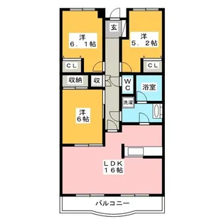 villa sun rise【4階】の間取り
