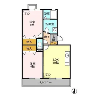 フォレストヒルズB【3階】の間取り
