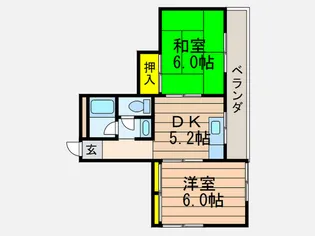 パールハイツ樟葉【2階】の間取り