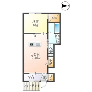 サンヴィレッジ【1階】の間取り