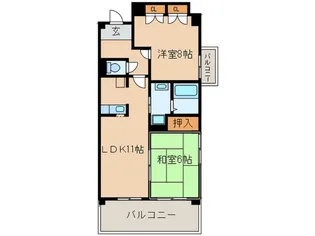 エスティ-ヌ【2階】の間取り