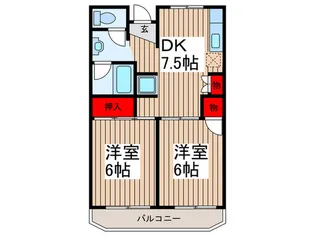 大和田フラット【2階】の間取り