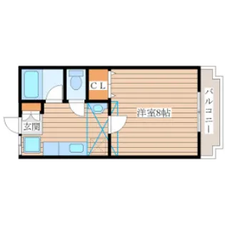 トラスト落合【1階】の間取り