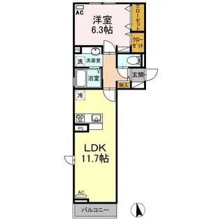 Castle上野【2階】の間取り
