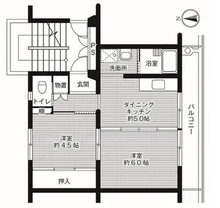 ビレッジハウス小羽山【3階】の間取り
